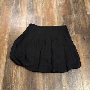 White House Black Market Skirt Sheer Lined Black Bubble